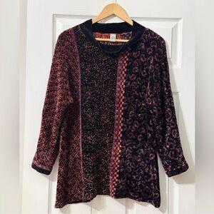 Robin Originals by Robin Bergman Artsy Chenille Handloomed Yarn Sweater